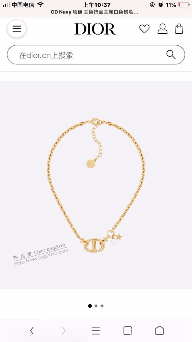 Dior飾品 2020新款DIOR迪奧字CD項鏈  zgd1186